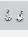thumb 925 Sterling Silver With Silver Plated Bear's paw Charms 1