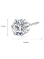 thumb Copper inlaid AAA zircon 5mm 6mm simple classic studs earring 3