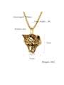 thumb Titanium With Two-Color Plating Personality Animal Lion Head Pendants 2