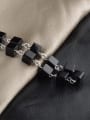 thumb Personalized Cubic Black Carnelian Copper Bracelet 2