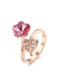 thumb Hot Selling Flower -shape Austria Crystal Opening Ring 0