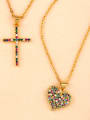 thumb Copper With  Cubic Zirconia Classic Heart/cross Locket Necklace 3