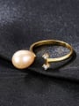 thumb Pure silver freshwater pearl minimalist  free size ring 2