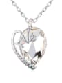 thumb Fashion Heart austrian Crystal Love Alloy Necklace 2