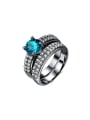 thumb Personality Black Gun Plated Zircon Ring 0