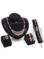 thumb new 2018 2018 Alloy Imitation-gold Plated Vintage style Rhinestones Hollow Four Pieces Jewelry Set 2
