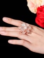 thumb Copper With Cubic Zirconia Luxury Flower Statement Rings 1
