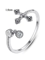 thumb Thai Silver With Cubic Zirconia Vintage Round Free Size Rings 3