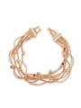 thumb Exquisite Multi-layer Rose Gold Plated Bracelet 0