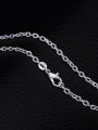 thumb Simple Cross Chain Silver Plated Copper Single Necklace 2