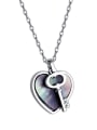 thumb 925 Sterling Silver With Shell Heart shaped key  Necklace 0