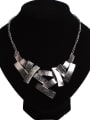 thumb Personalized Irregular Rectangular-stack Alloy Necklace 1