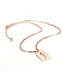 thumb Stainless Steel Rose Gold Shell Necklace 2