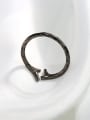thumb Simple Tree Branch 925 Silver Black Gun Plated Opening Ring 1