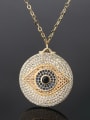 thumb Copper With  Cubic Zirconia Trendy Evil Eye Necklaces 0