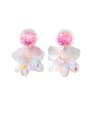 thumb Alloy With Platinum Plated Cute Colorful Sequins transparent Ball Drop Earrings 0