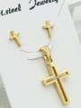 thumb Hollow Cross Pendant Two Pieces Set 0