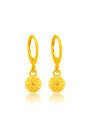 thumb All-match Gold Plated Round Shaped Copper Drop Earrings 0