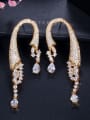 thumb Copper With Cubic Zirconia  Luxury Hook Cluster Earrings 2