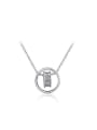 thumb Exquisite Double Round Shaped Austria Crystal Necklace 0