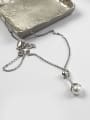 thumb Personalized Artificial Pearl Antique Silver Plated Silver Necklace 0
