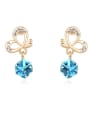 thumb Fashion Butterfly Cubic austrian Crystals Alloy Stud Earrings 3