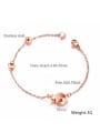 thumb Stainless Steel With Rose Gold Plated Fashion Round Double ring Bracelets 2