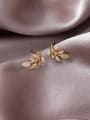 thumb Alloy With Gold Plated Simplistic Leaf Stud Earrings 3
