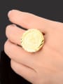 thumb Women Exquisite 24K Gold Plated Round Shaped Wedding Ring 1