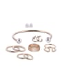 thumb Alloy Rose Gold Plated Simple style Jewelry Set 0