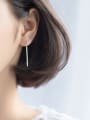 thumb Personality Geometric Shaped S925 Silver Drop Earrings 1