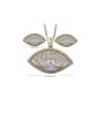 thumb Copper With Cubic Zirconia  Fashion Scallop Shape  Earrings And Necklaces 2 Piece Jewelry Set 2