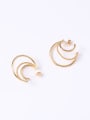 thumb Titanium With Gold Plated Simplistic Round Hoop Earrings 4