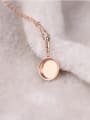 thumb Smooth Pan-shape Pendant Creative Necklace 0