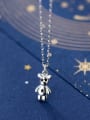 thumb 925 Sterling Silver With Silver Plated Simplistic Star Bear Necklaces 3