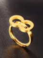 thumb Exquisite Gold Plated Number Eight Shaped Titanium Ring 2