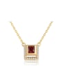 thumb 14K Gold Plated Women Square Shaped Necklace 0