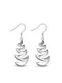 thumb Creative Fashion White Gold Plated Drop Earrings 0