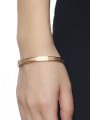 thumb Exquisite Gold Plated Frosted Stainless Steel Bangle 1
