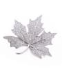 thumb Fashion Cubic Zirconias-covered Maple Leaf Copper Brooch 0