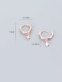 thumb 925 Sterling Silver With Rose Gold Plated Simplistic Star Clip On Earrings 3