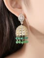 thumb Copper With Gold Plated Luxury Irregular Chandelier Earrings 1