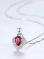 thumb 925 Sterling Silver With Gemstone Delicate Heart Locket Necklace 3