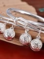 thumb Ethnic style Chinese Characters-etched 999 Silver Children Two Pieces Jewelry Set 2