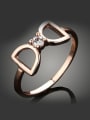 thumb Fashion Double Letter D Cubic Zircon Copper Ring 0