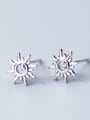 thumb Pure silver hollowed blue drills for lovely sun studs 2