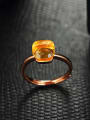 thumb Simple Square Crystal Ring 2