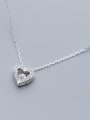 thumb 925 Sterling Silver With Silver Plated Fashion Heart Necklaces 0