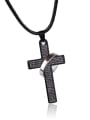 thumb Stainless Steel With Black Gun Plated Classic Cross Necklaces 0