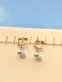 thumb Stainless Steel With  Imitation Pearl Stud Earrings 3